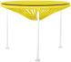 Zicatela Table (Yellow Weave on White Frame)