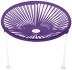 Zicatela Table (Purple Weave on White Frame)