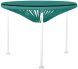 Zicatela Table (Turquoise Weave on White Frame)