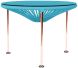 Zicatela Table (Blue weave on Copper Frame)