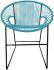 Puerto Dining Chair (Blue Weave on Black Frame)