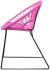 Puerto Dining Chair (Pink Weave on Black Frame)