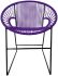 Puerto Dining Chair (Purple Weave on Black Frame)
