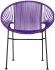 Puerto Dining Chair (Purple Weave on Black Frame)