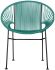 Puerto Dining Chair (Turquoise Weave on Black Frame)