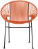 Puerto Dining Chair (Orange Weave on Black Frame)