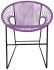 Puerto Dining Chair (Orchid Weave on Black Frame)