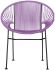 Puerto Dining Chair (Orchid Weave on Black Frame)