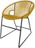Puerto Dining Chair (Gold Weave on Black Frame)
