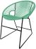 Puerto Dining Chair (Mint Weave on Black Frame)