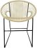 Puerto Dining Chair (Ivory Weave on Black Frame)