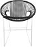 Puerto Dining Chair (Black Weave on White Frame)