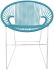 Puerto Dining Chair (Blue Weave on Black Frame)