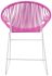 Puerto Dining Chair (Pink Weave on White Frame)