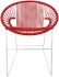 Puerto Dining Chair (Red Weave on White Frame)