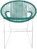 Puerto Dining Chair (Turquoise Weave on White Frame)