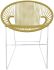 Puerto Dining Chair (Gold Weave on White Frame)