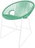 Puerto Dining Chair (Mint Weave on White Frame)