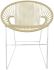 Puerto Dining Chair (Ivory Weave on White Frame)