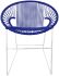 Puerto Dining Chair (Deep Blue Weave on White Frame)
