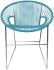 Puerto Dining Chair (Blue Weave on Chrome Frame)