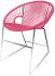 Puerto Dining Chair (Pink Weave on Chrome Frame)