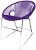 Puerto Dining Chair (Purple Weave on Chrome Frame)