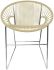 Puerto Dining Chair (Ivory Weave on Chrome Frame)
