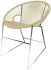 Puerto Dining Chair (Ivory Weave on Chrome Frame)