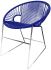 Puerto Dining Chair (Deep Blue Weave on Chrome Frame)