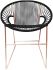 Puerto Dining Chair (Black Weave on Copper Frame)