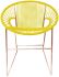 Puerto Dining Chair (Yellow Weave on Copper Frame)