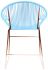 Puerto Dining Chair (Blue Weave on Copper Frame)