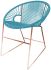 Puerto Dining Chair (Blue Weave on Copper Frame)