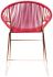 Puerto Dining Chair (Red Weave on Copper Frame)
