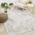 Cathedral Marble Pattern Chenille Rug (8 x 11 - Cream Grey)
