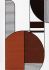 Claro Art Deco Geometric Plush Rug (6 x 8 - Black Orange Red White)