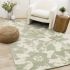 Eclipse Floral Rug (Green - 5'3x 7'7)