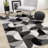 Eclipse Mid-Century Modern Design Rug (Grey - 5'3x 7'7)