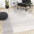 Focus Soft Transition Rectangle Rug (3 x 5 - Grey White)