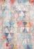 Fresco Tapis  (7 x 9 - Motif Triangles Vieillis Beige Bleu Crème Gris Orange Rose Rouge Jaune)