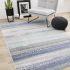 Fresco Layered Distressed Rug (Blue & Grey - 5'3x 7'7)