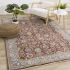Marisa Traditional Border Floral Rug (8 x 10 - Beige Blue Cream Green Grey Red Yellow)