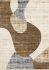 Serene Distressed Curvy Shapes Design Rug (Cream & Blue - 5'3x 7'10)