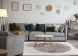 Swift Two Merging Circles Rug (Grey & White - 5'3x 7'7)