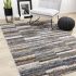 Swift Multi Distressed Columns Rug (Grey & Green - 7'10x 10'6)