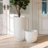 Tiger Planter (Matte White - Small - 14 In)