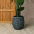 Wicker Planter (Aged Black - Small - 16 In)