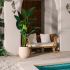 Wicker Planter (Aged Beige - Large - 22 In)