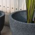 Mortar Planter (Rough Black - Small - 15 In)